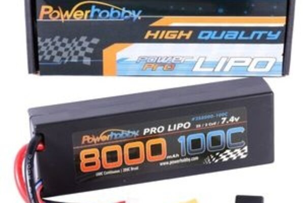 Powerhobby PHB2S8000100CXT60APT  2S 7.4V 8000mAh 100C-200C LiPo Battery w/ XT60 Plug + Traxxas