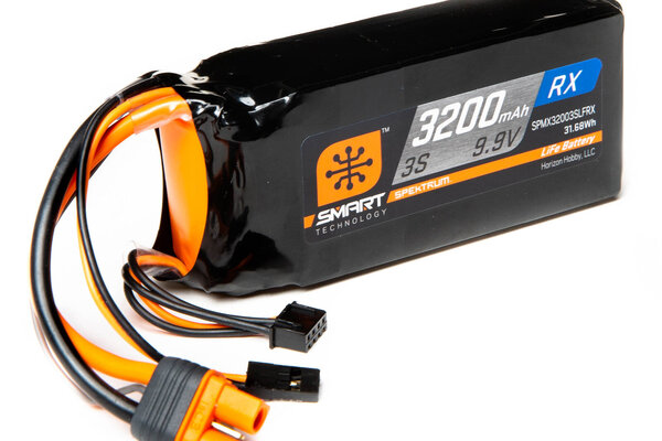 SPEKTRUM 3200mAh 3S 9.9V Smart LiFe ECU Battery; IC3