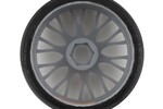 GRP GRPGTK02-S01 GRP GT - TO2 Slick Belted Pre-Mounted 1/8 Buggy Tires (Silver) (2) (S1)