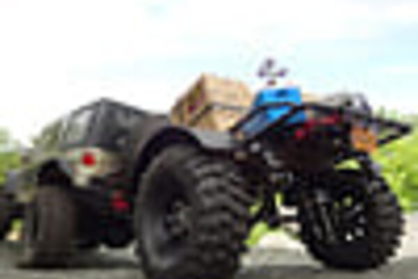 Yeah Racing YA-0405 1/10 Scale Aluminum Leaf Spring Hitch Mount Crawler Trailer