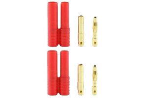 Redcat Racing BANANA-PLUGS-1Male-1Female Banana 4.0 Plugs (Pack of 2, 1 male 1 female)