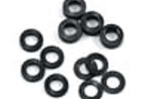 Protek RC PTK-8370   RC Aluminum Ball Stud Washer Set (Black) (12) (0.5mm, 1.0mm & 2.0mm)