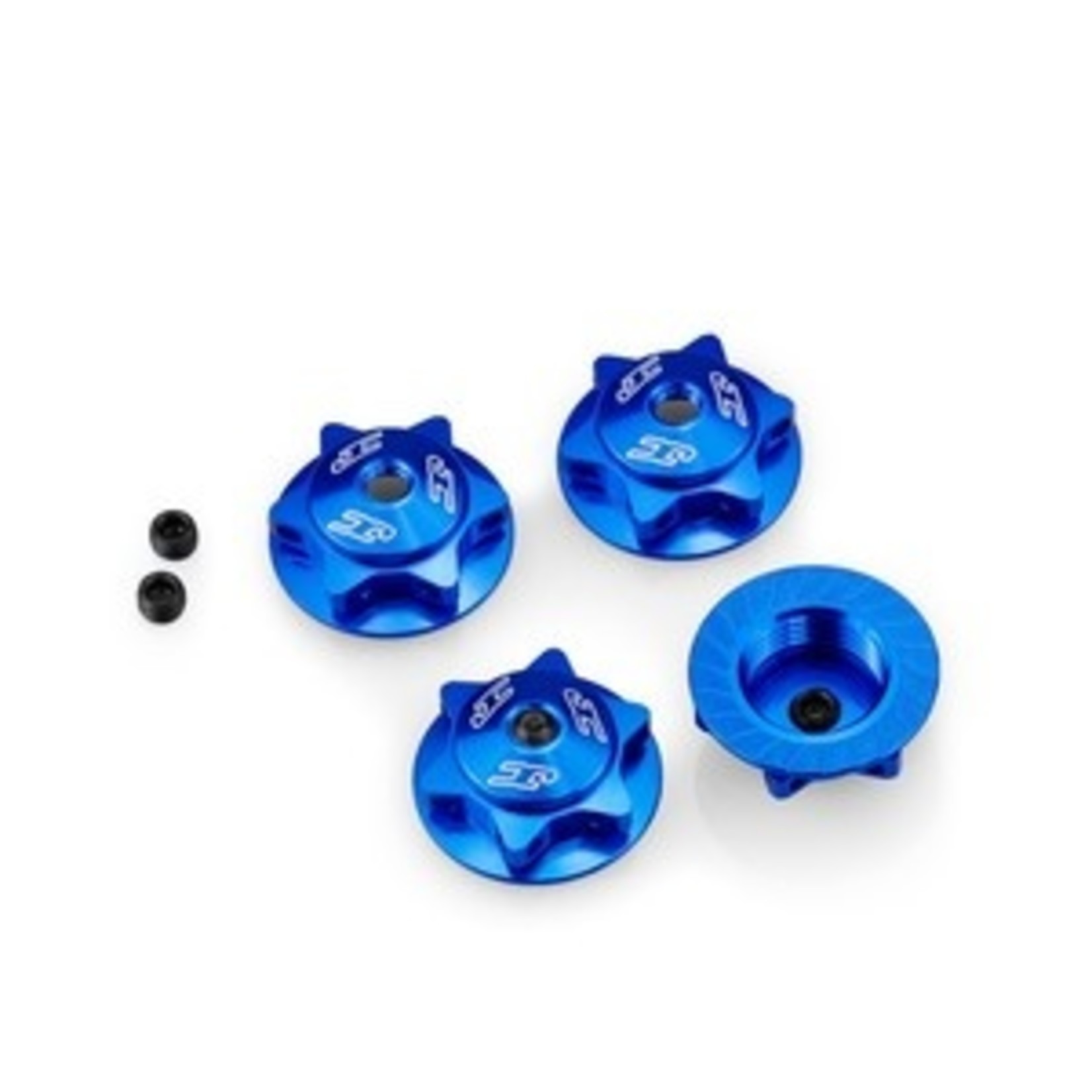 J Concepts JCO28901  17mm Finnisher Serrated / Magnetic Wheel Nut, Blue