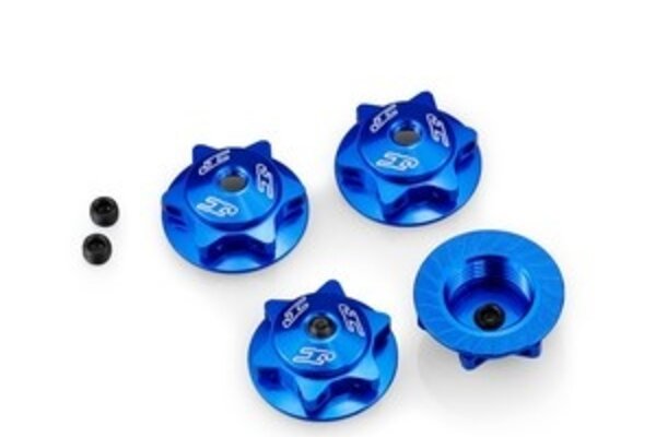 J Concepts JCO28901  17mm Finnisher Serrated / Magnetic Wheel Nut, Blue