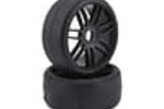 GRP GRPGTX02-S5 GRP GT - TO2 Slick Belted Pre-Mounted 1/8 Buggy Tires (Black) (2) (S5)