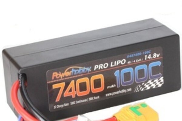 Powerhobby PHB4S7400100CXT90HCS  4S 14.8V 7400MAH 100C w/ XT90 Hard Case