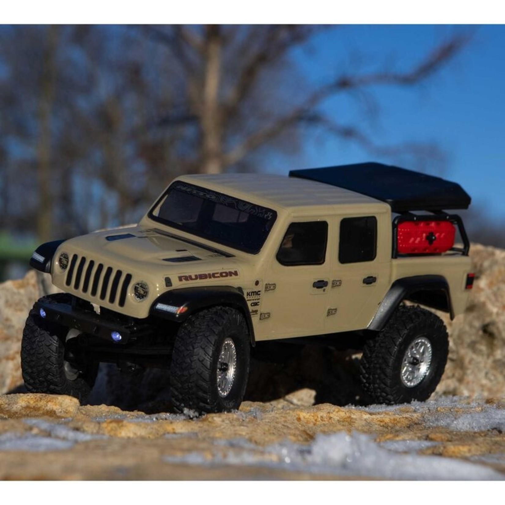 Axial Racing AXI00005T1 1/24 SCX24 Jeep JT Gladiator 4WD Rock Crawler Brushed RTR, Beige