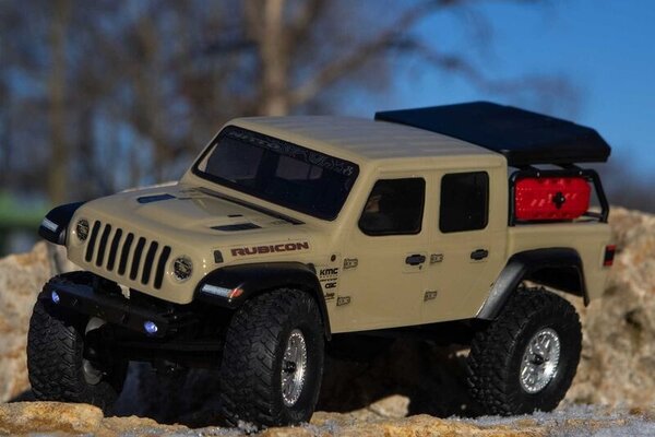 Axial Racing AXI00005T1 1/24 SCX24 Jeep JT Gladiator 4WD Rock Crawler Brushed RTR, Beige