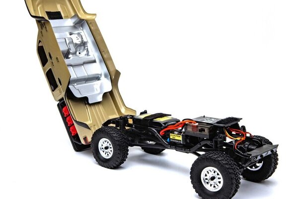 Axial Racing AXI00005T1 1/24 SCX24 Jeep JT Gladiator 4WD Rock Crawler Brushed RTR, Beige
