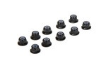 TLR (Team Losi Racing) TLR336005  M3 Flanged Aluminum Lock Nuts, Black (10)