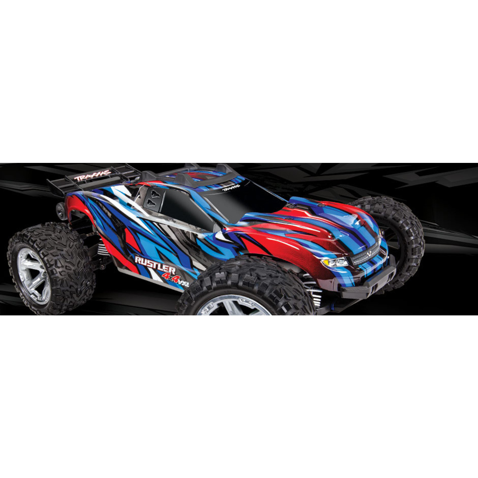 Traxxas 67076-4-BLUE Rustler® 4X4 VXL:  1/10 Scale Stadium Truck with TQi™ Traxxas Link™ Enabled 2.4GHz Radio System & Traxxas Stability Management (TSM)®