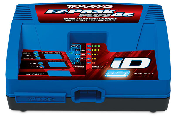 Traxxas 2981 Charger, EZ-Peak® Plus 4s, 8 amp, NiMH/LiPo with iD® Auto Battery Identification