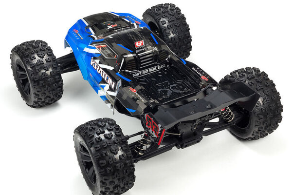 ARRMA ARA8608V5T2 1/8 KRATON 6S V5 4WD BLX Speed Monster Truck with Spektrum Firma RTR, Blue
