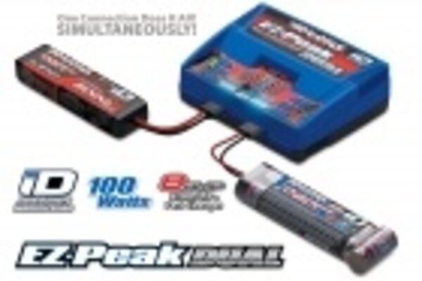Traxxas Charger, EZ-Peak Dual, 100W, NiMH/LiPo with iD Auto Battery Identification