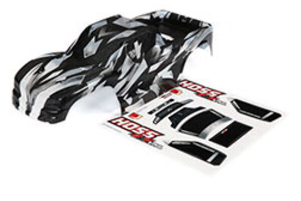 Traxxas 9011X Body, Hoss® 4X4, ProGraphix® (Graphics are printed, requires paint & final color application)/ window, grille, lights decal sheet