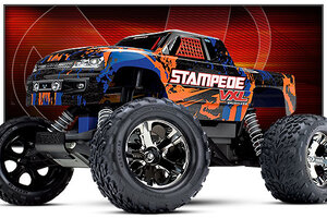 Traxxas 36076-4-ORNG Stampede® VXL:  1/10 Scale Monster Truck with TQi™ Traxxas Link™ Enabled 2.4GHz Radio System & Traxxas Stability Management (TSM)®