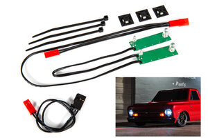Traxxas 9496 LED light set, front, complete (white) (includes light harness, power harness, zip ties (9))