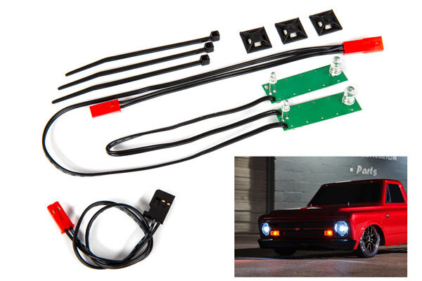 Traxxas 9496 LED light set, front, complete (white) (includes light harness, power harness, zip ties (9))