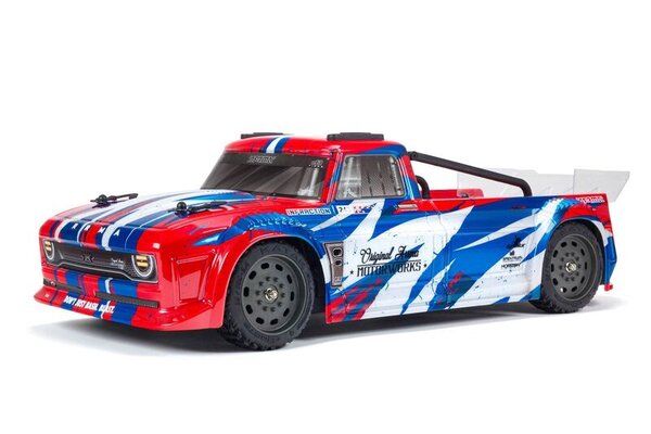 ARRMA ARA4215V3T1  1/8 INFRACTION 4WD MEGA Resto-Mod Truck RTR, Red/Blue