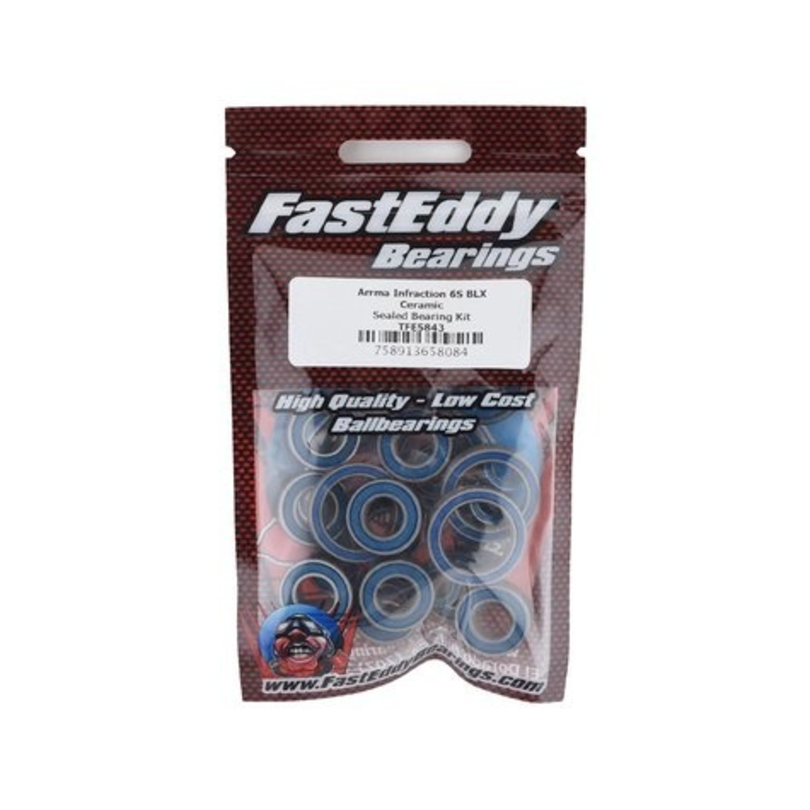 FastEddy TFE5843  Arrma Infraction 6S BLX Ceramic Sealed Bearing Kit