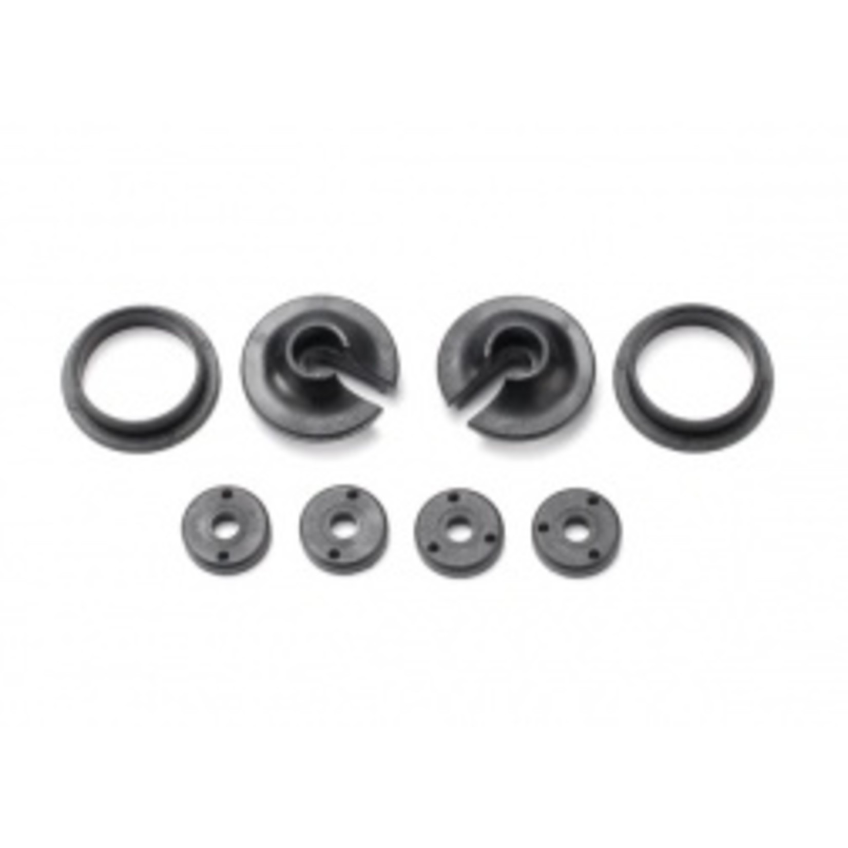 Traxxas 3768  Spring retainers, upper & lower (2)/ piston head set (2-hole (2)/ 3-hole (2))