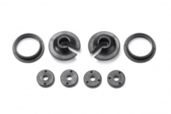 Traxxas 3768  Spring retainers, upper & lower (2)/ piston head set (2-hole (2)/ 3-hole (2))
