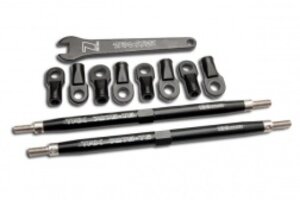 Traxxas 5338A Toe links, Revo® (TUBES 7075-T6 aluminum, black) (128mm, fits front or rear) (2)/ rod ends, rear (4)/ rod ends, front (4)/ wrench (1)