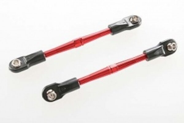 Traxxas 3139X Turnbuckles, aluminum (red-anodized), toe links, 59mm (2) (assembled with rod ends & hollow balls) (requires 5mm aluminum wrench #5477)