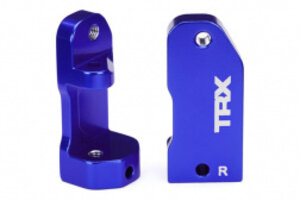 Traxxas 3632A Caster blocks, 30-degree, blue-anodized 6061-T6 aluminum (left & right)/ suspension screw pin (2)
