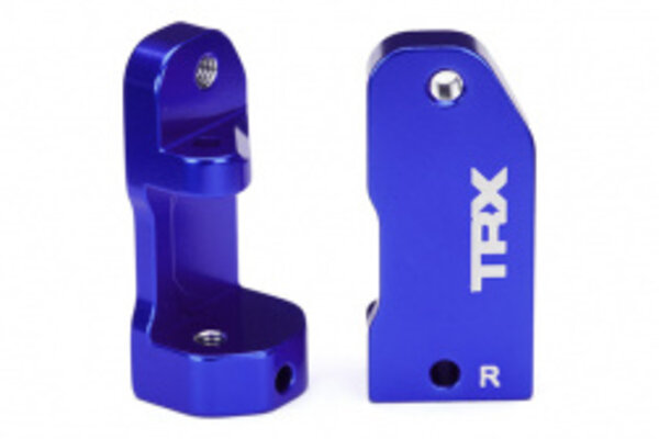 Traxxas 3632A Caster blocks, 30-degree, blue-anodized 6061-T6 aluminum (left & right)/ suspension screw pin (2)