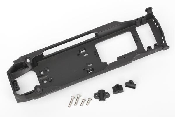 Traxxas 5724R Radio tray/ radio tray retainer (2)/ stuffing tube clamp/ 4x16mm BCS (stainless) (2)/ 4x10mm BCS (stainless) (2)