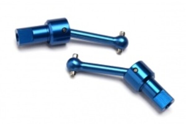 Traxxas 7550R Driveshaft assembly, front/rear, 6061-T6 aluminum (blue-anodized) (2)