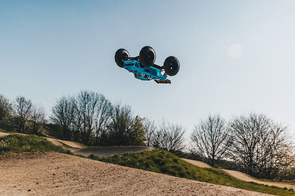 ARRMA 1/8 NOTORIOUS 6S V5 4WD BLX Stunt Truck with Spektrum Firma RTR, Matte Blue