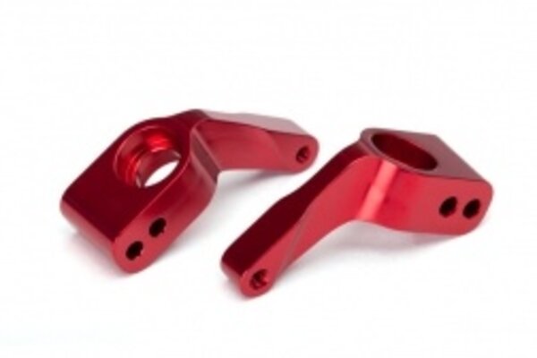Traxxas 3652X Stub axle carriers, Rustler®/Stampede®/Bandit® (2), 6061-T6 aluminum (red-anodized)/ 5x11mm ball bearings (4)