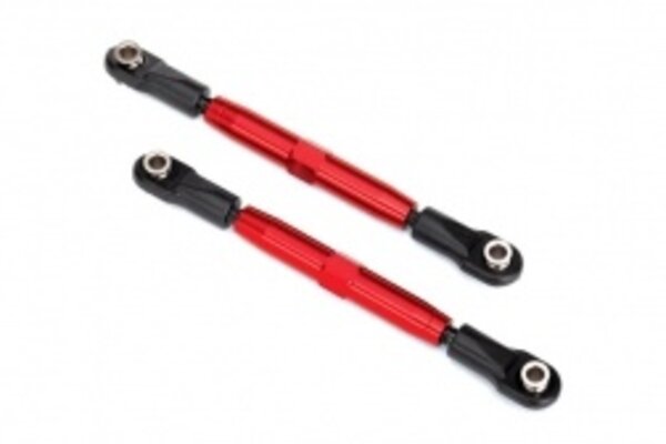 Traxxas 3643R Camber links, front (TUBES red-anodized, 7075-T6 aluminum, stronger than titanium) 83mm