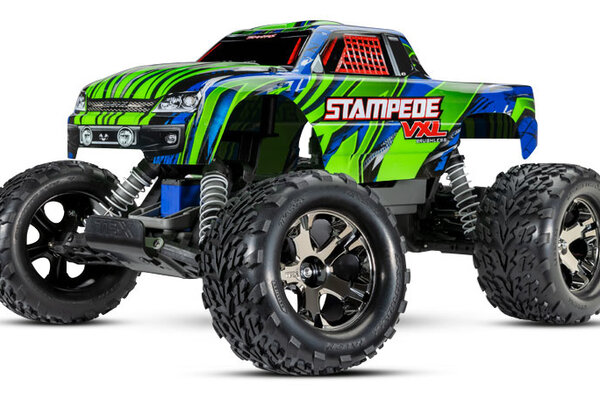 Traxxas 36076-74-GRN Stampede® VXL:  1/10 Scale Monster Truck with TQi™ Traxxas Link™ Enabled 2.4GHz Radio System & Traxxas Stability Management (TSM)®