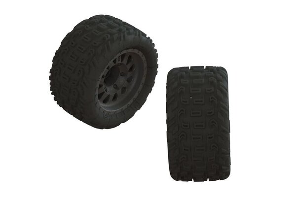 ARRMA ARA550091  1/10 dBoots Katar MT Pre-Mounted Tire 14mm Hex