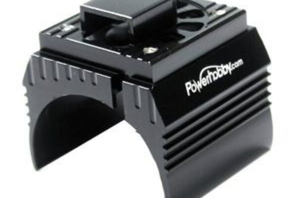 Powerhobby PHBPHF10FANBLACK  Aluminum Motor Heatsink Cooling Fan 1/10 540 / 550 Size Motor Black