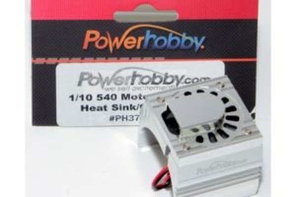 Powerhobby PHBPHF10FANSILVER  Aluminum Motor Heatsink Cooling Fan 1/10 540 / 550
