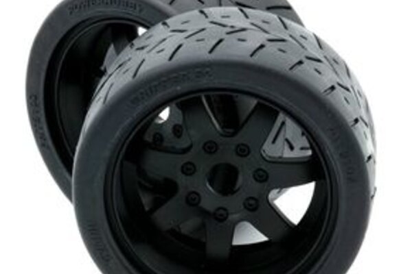 Powerhobby PHT5102 Powerhobby   1/8 Gripper 54/100 Belted Mounted Tires 17mm Black