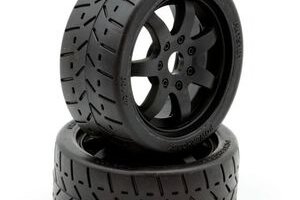 Powerhobby PHT5101 Powerhobby  1/8 Gripper 42/100 Belted Mounted Tires 17mm Black