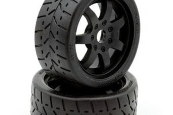 Powerhobby PHT5101 Powerhobby  1/8 Gripper 42/100 Belted Mounted Tires 17mm Black