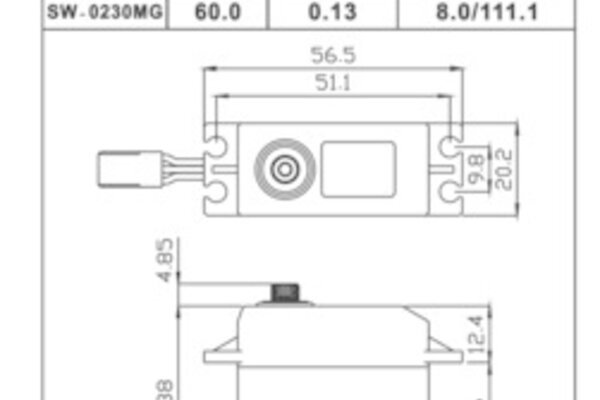 SAVOX SAVSW0230MG  WATERPROOF STD DIGITAL SERVO .13/111.1