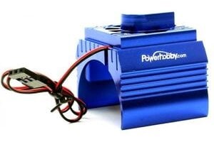 Powerhobby PHBPHF10FANBLUE  Powerhobby Aluminum Motor Heatsink Cooling Fan For 1/10 540 Size Motor Blue