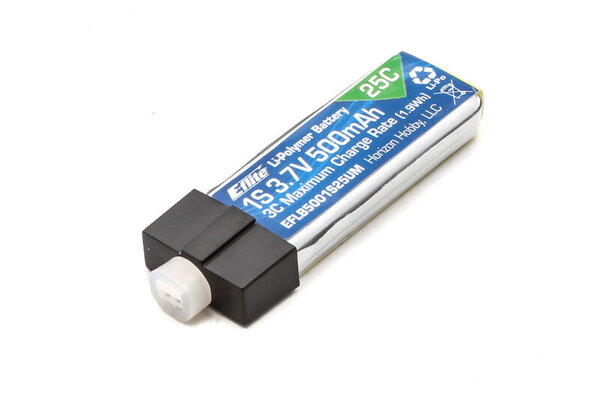 Eflite EFLB5001S25UM  500mAh 1S 3.7V 25C LiPo High Current UMX Connector