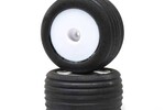 LOSI LOS41014 Directional Tires, FR, Mntd, Wht (2): Mini-T 2.0