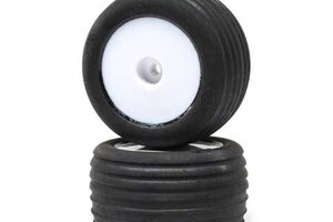 LOSI LOS41014 Directional Tires, FR, Mntd, Wht (2): Mini-T 2.0