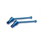 Traxxas 7650R Driveshaft assembly, front & rear, 6061-T6 aluminum (blue-anodized) (2)