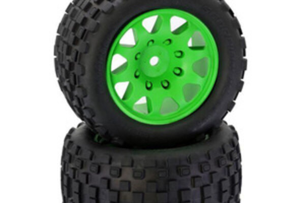 Powerhobby PHBPHT3275ARRMAGREEN  Scorpion XL Belted Tires Viper Wheels Arrma Kraton Outcast 8S