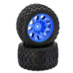 Power Hobby PHBPHT3275ARRMABLUE  Scorpion XL Belted Tires Viper Wheels Arrma Kraton Outcast 8S